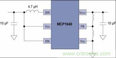 MCP1640電路配置(6引腳SOT-23封裝)