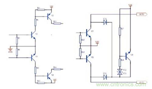 圖4:放大極電路 圖5:驅(qū)動與保護(hù)電路