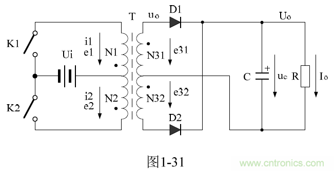 推挽式變壓器開關(guān)電源原理及參數(shù)計(jì)算&mdash;&mdash;陶顯芳老師談開關(guān)電源原理與設(shè)計(jì)