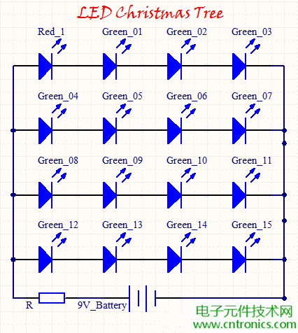 工科男的圣誕禮物:簡易LED圣誕樹DIY
