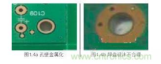 螺絲孔金屬化，焊盤設計不合理