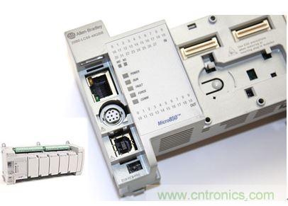 圖1：Allen-Bradley Micro850可編程邏輯控制器(PLC)的價格約為500美元，是高度堅固、可配置、隔離性和易用性方面的標桿，盡管有PC/嵌入式計算設(shè)備的競爭，仍在工廠自動化領(lǐng)域中保持著強勢地位。