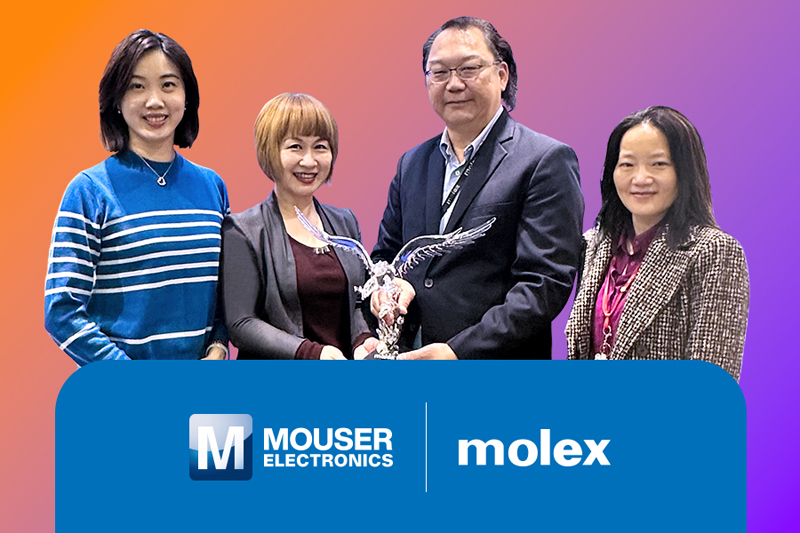 七連冠！貿澤電子蟬聯Molex亞太區(qū)年度電子目錄代理商大獎